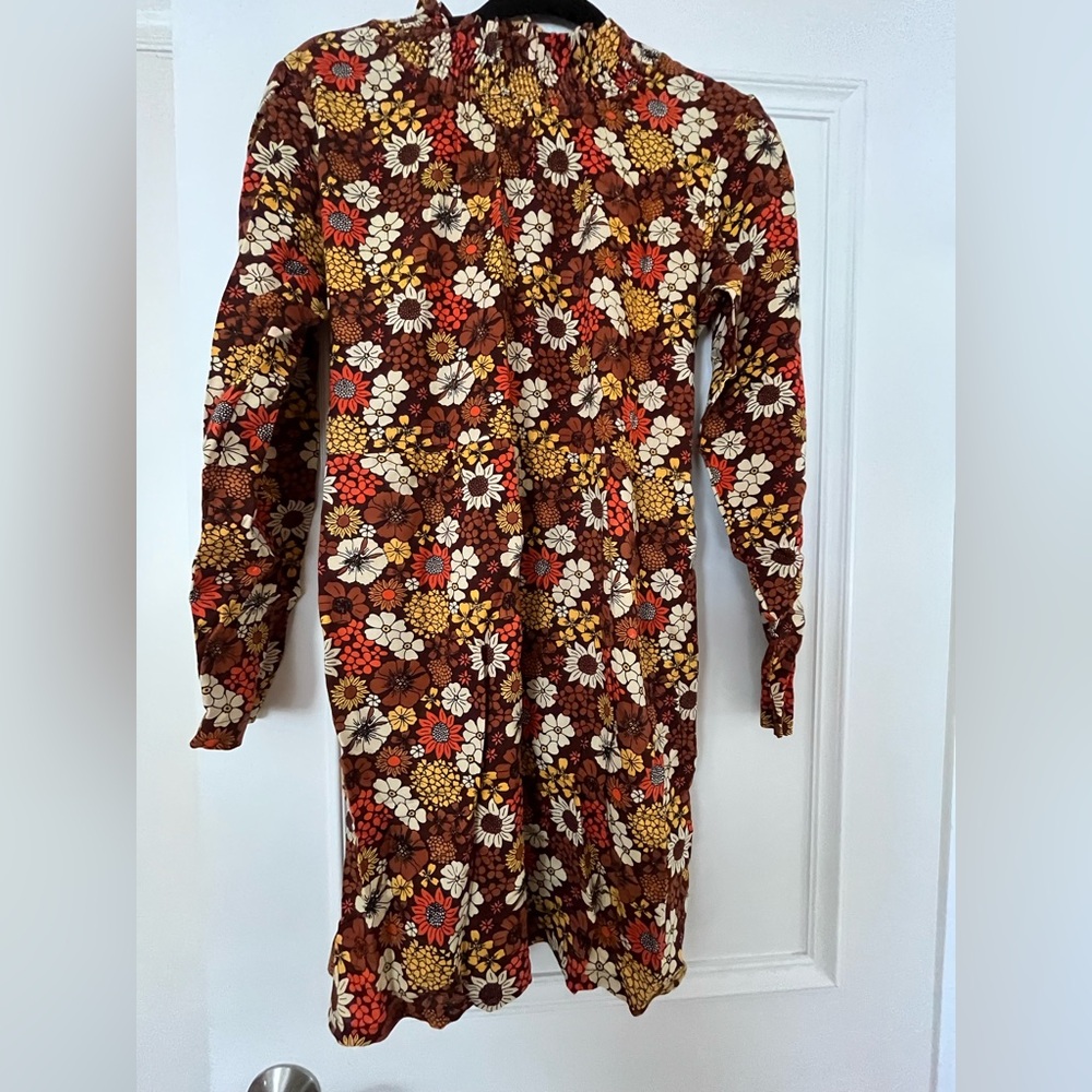 Floral Long Sleeve Dress - Multicolor